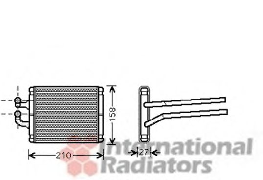 83006095 VAN+WEZEL Heating / Ventilation Heat Exchanger, interior heating