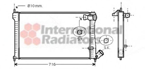 09002102 VAN+WEZEL Cooling System Radiator, engine cooling