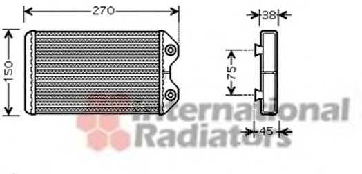 53006369 VAN+WEZEL Heating / Ventilation Heat Exchanger, interior heating