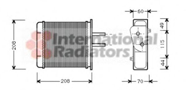 17006150 VAN WEZEL Heat Exchanger, interior heating