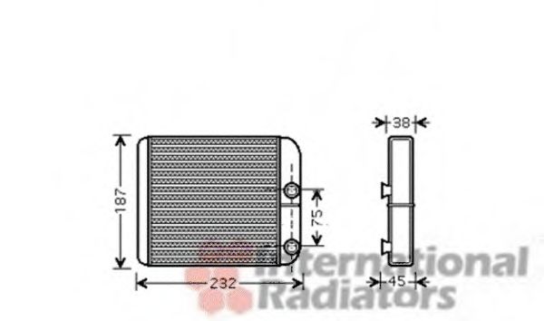 59006129 VAN+WEZEL Heating / Ventilation Heat Exchanger, interior heating