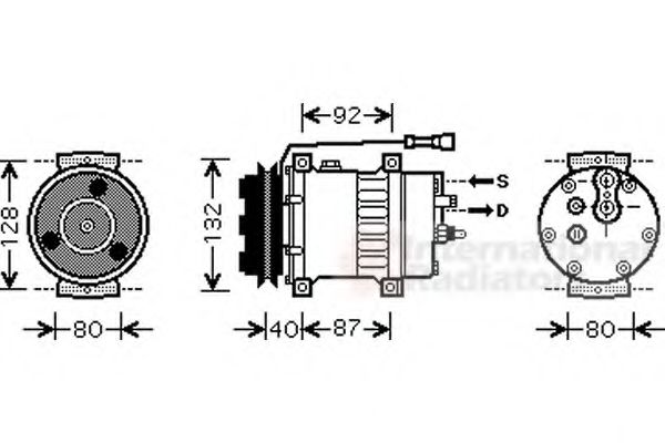 7700K044 VAN+WEZEL Compressor, air conditioning
