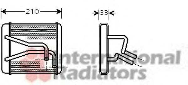 83006049 VAN+WEZEL Heat Exchanger, interior heating