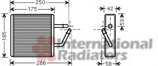 27006194 VAN+WEZEL Heat Exchanger, interior heating