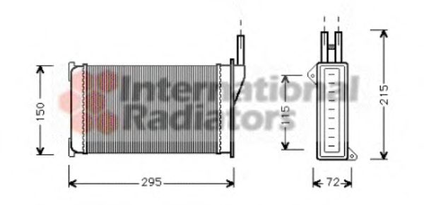 18006098 VAN+WEZEL Heating / Ventilation Heat Exchanger, interior heating
