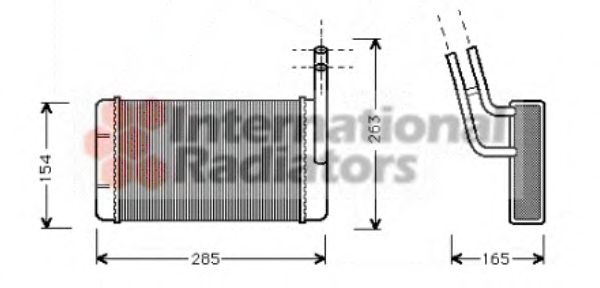 18006136 VAN+WEZEL Heat Exchanger, interior heating