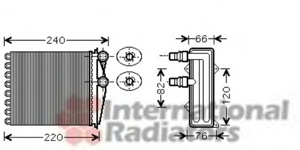 43006380 VAN+WEZEL Heat Exchanger, interior heating