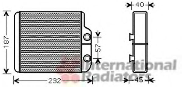 53006368 VAN+WEZEL Heat Exchanger, interior heating