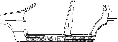 1876104 VAN+WEZEL Body Foot Board, door sill