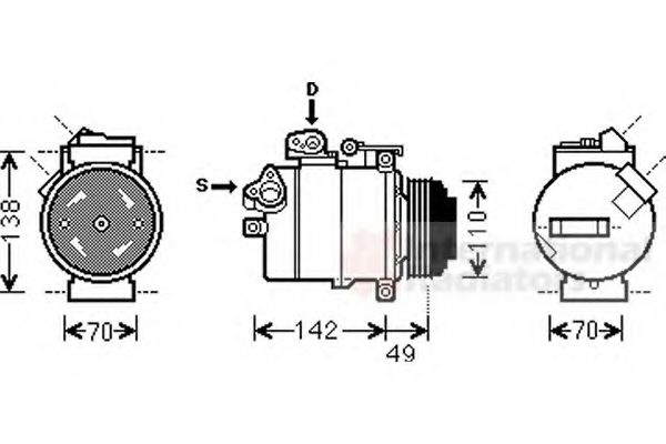 0600K389 VAN+WEZEL Air Conditioning Compressor, air conditioning