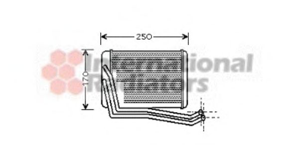 82006142 VAN+WEZEL Heating / Ventilation Heat Exchanger, interior heating