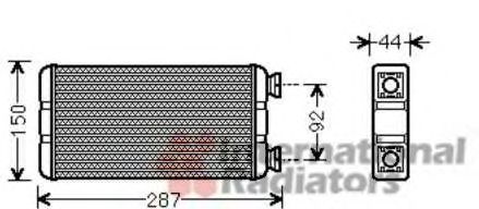 43006457 VAN+WEZEL Heat Exchanger, interior heating