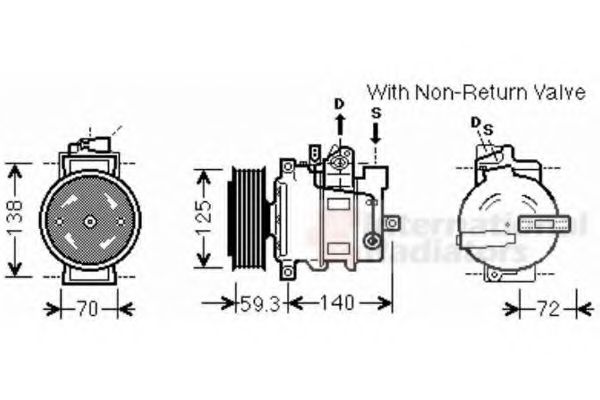 0300K330 VAN+WEZEL Air Conditioning Compressor, air conditioning