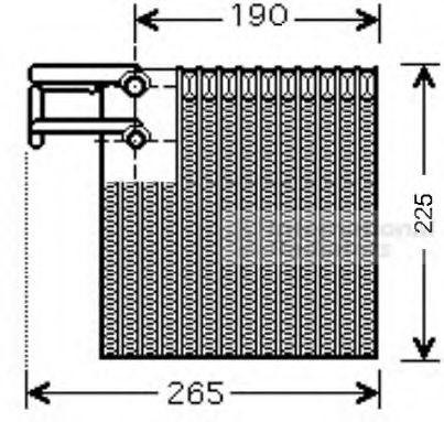 1300V257 VAN+WEZEL Evaporator, air conditioning