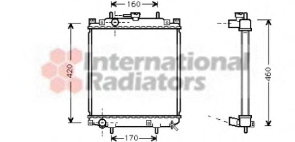 11002046 VAN+WEZEL Cooling System Radiator, engine cooling