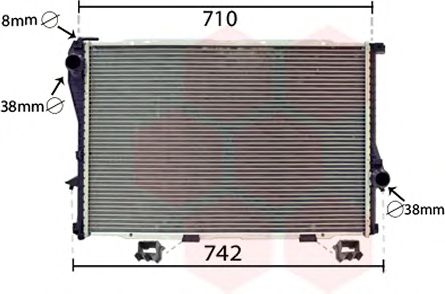 06002233 VAN+WEZEL Cooling System Radiator, engine cooling