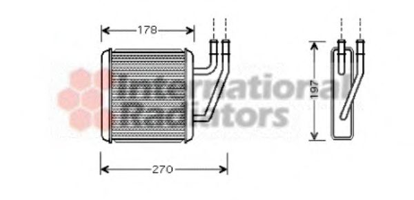 58006203 VAN+WEZEL Heat Exchanger, interior heating