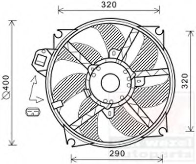 4377747 VAN+WEZEL Fan, radiator