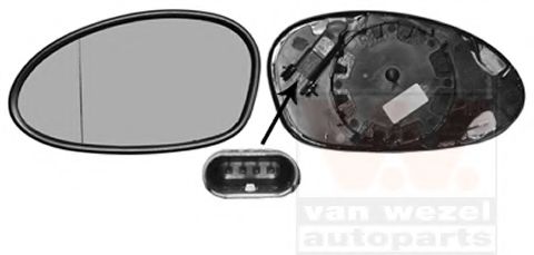 0627865U VAN+WEZEL Mirror Glass, outside mirror