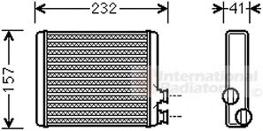 09006286 VAN+WEZEL Heating / Ventilation Heat Exchanger, interior heating