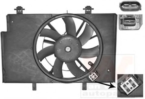1807749 VAN+WEZEL Fan, radiator