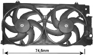 0903749 VAN+WEZEL Fan, radiator