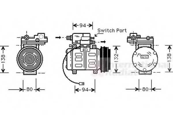 0300K181 VAN+WEZEL Compressor, air conditioning