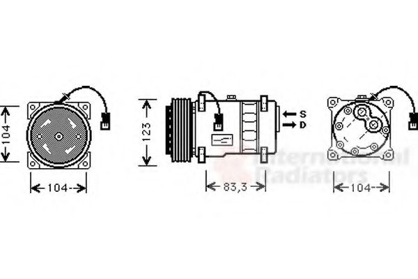 0900K177 VAN+WEZEL Air Conditioning Compressor, air conditioning