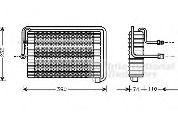 1700V021 VAN+WEZEL Air Conditioning Evaporator, air conditioning