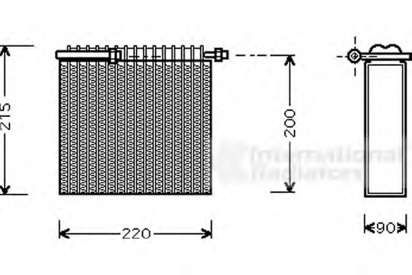 1700V104 VAN+WEZEL Evaporator, air conditioning