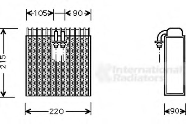 1700V257 VAN+WEZEL Evaporator, air conditioning