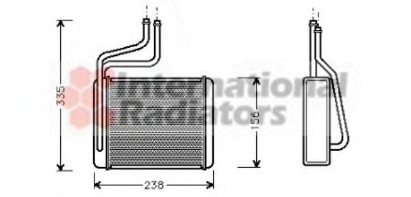 18006286 VAN+WEZEL Heat Exchanger, interior heating
