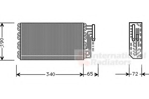3700V088 VAN+WEZEL Evaporator, air conditioning