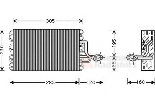 5800V186 VAN+WEZEL Evaporator, air conditioning