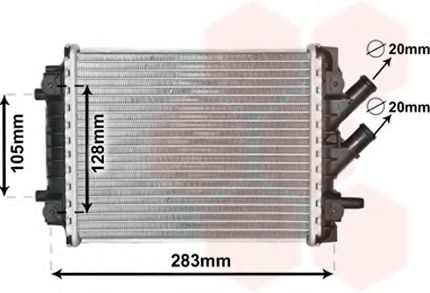 03002384 VAN+WEZEL Radiator, engine cooling