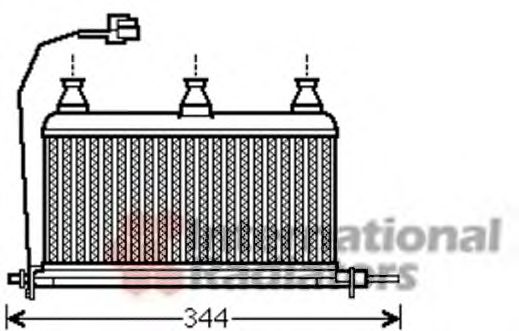 06006352 VAN+WEZEL Heat Exchanger, interior heating
