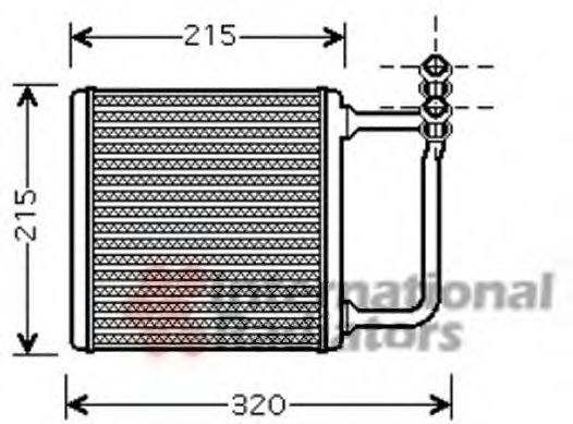30006451 VAN+WEZEL Heating / Ventilation Heat Exchanger, interior heating