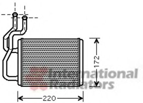 83006118 VAN+WEZEL Heat Exchanger, interior heating