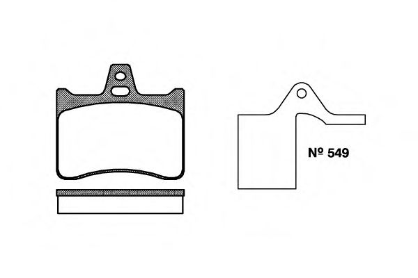 P1883.10 WOKING Тормозная система Комплект тормозных колодок, дисковый тормоз