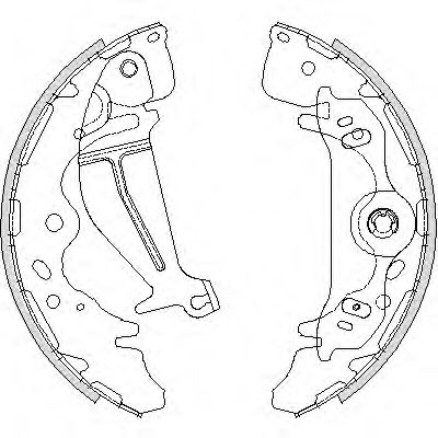 Z4219.00 WOKING Brake System Brake Shoe Set
