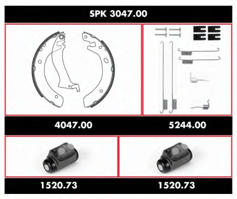SPK 3047.00 WOKING Brake System Brake Shoe Set