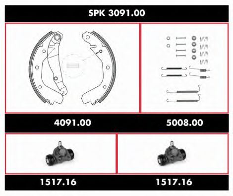 SPK 3091.00 WOKING Brake System Brake Shoe Set