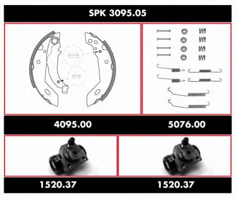 SPK 3095.05 WOKING Brake System Brake Shoe Set