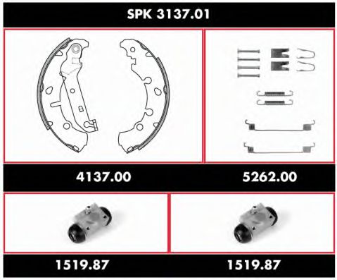 SPK 3137.01 WOKING Brake System Brake Shoe Set