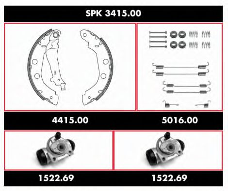 SPK 3415.00 WOKING Brake System Brake Set, drum brakes