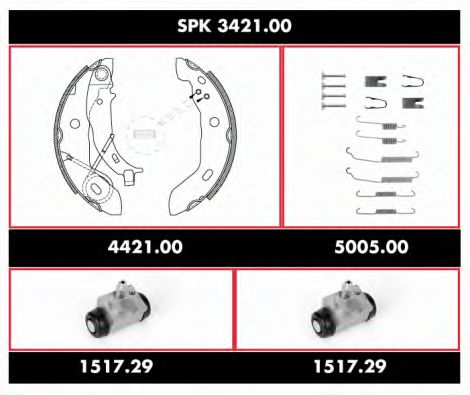 SPK 3421.00 WOKING Brake System Brake Shoe Set