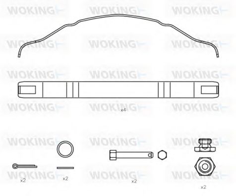 ACA8509.00 WOKING Accessory Kit, disc brake pads