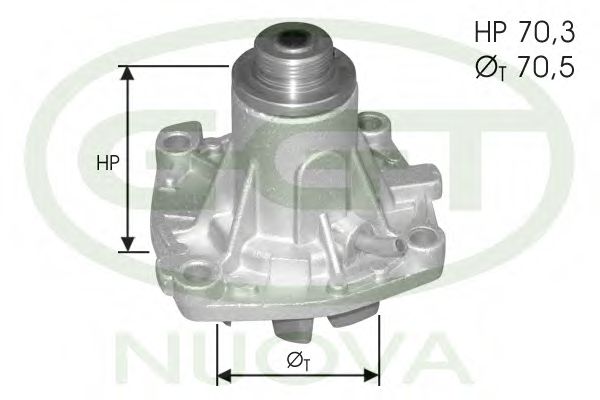 PA12295 GGT Cooling System Water Pump