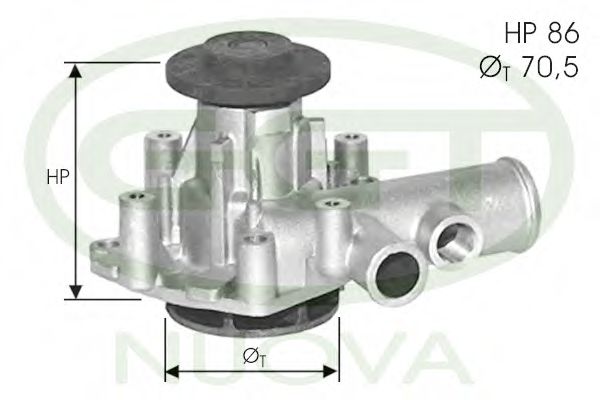 PA00023 GGT Cooling System Water Pump