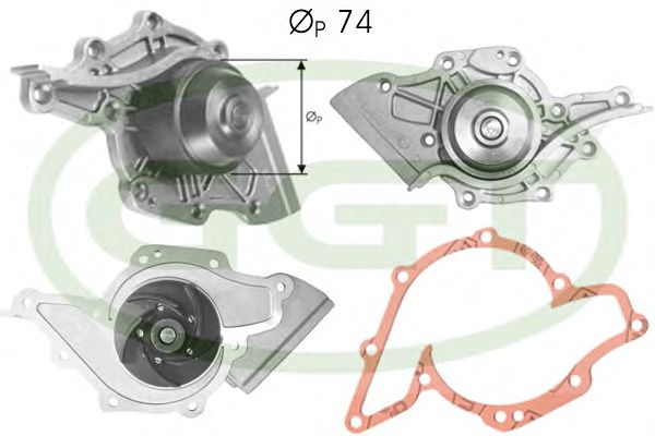 PA10774 GGT Cooling System Water Pump